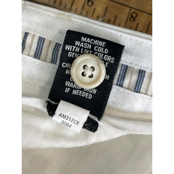 Axis LA Pleated Chino Shorts Size 34 Cream Cotton Tencel Neutral Outdoor Outings - Picture 6 of 7